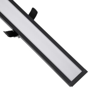 GloboStar® LUCA 61032 Γραμμικό Χωνευτό Φωτιστικό Linear LED CCT 54W 6500lm 120° AC 220-240V Μ121.5 x Π5 x Υ4cm – Εναλλαγή Φωτισμού μέσω Τηλεχειριστηρίου All In One Ψυχρό 6000k+Φυσικό 4500k+Θερμό 2700k Dimmable – Μαύρο – 3 Years Warranty