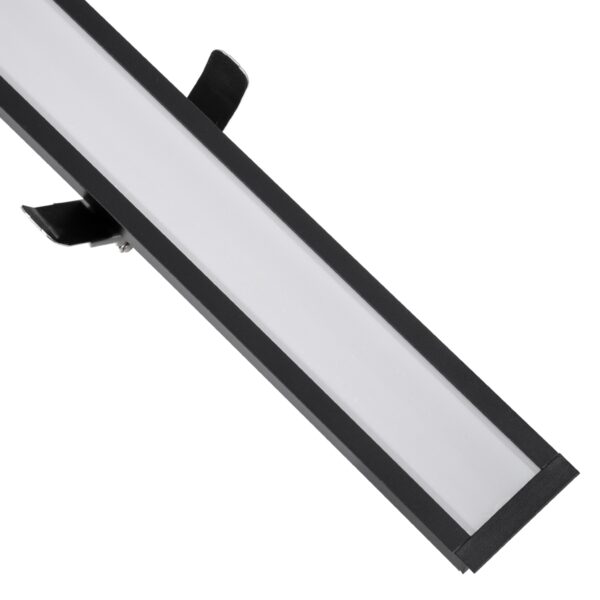 GloboStar® LUCA 61032 Γραμμικό Χωνευτό Φωτιστικό Linear LED CCT 54W 6500lm 120° AC 220-240V Μ121.5 x Π5 x Υ4cm – Εναλλαγή Φωτισμού μέσω Τηλεχειριστηρίου All In One Ψυχρό 6000k+Φυσικό 4500k+Θερμό 2700k Dimmable – Μαύρο – 3 Years Warranty