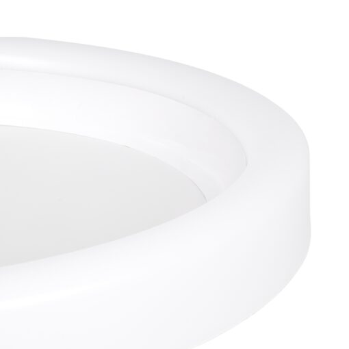 GloboStar® ARIANA 61035 Πλαφονιέρα Οροφής Κύκλος LED CCT 55W 6376lm 120° AC 220-240V – Εναλλαγή Φωτισμού μέσω Τηλεχειριστηρίου All In One Ψυχρό Λευκό 6000k+Φυσικό Λευκό 4500k+Θερμό Λευκό 2700k Dimmable Φ48cm – Λευκό – 3 Years Warranty