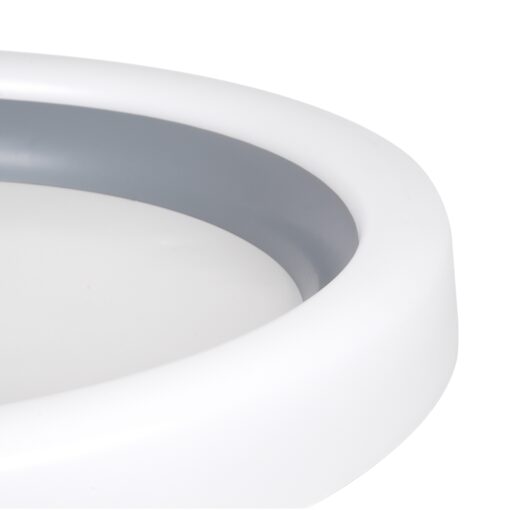 GloboStar® ARIANA 61036 Πλαφονιέρα Οροφής Κύκλος LED CCT 55W 6376lm 120° AC 220-240V – Εναλλαγή Φωτισμού μέσω Τηλεχειριστηρίου All In One Ψυχρό Λευκό 6000k+Φυσικό Λευκό 4500k+Θερμό Λευκό 2700k Dimmable Φ48cm – Ανθρακί – 3 Years Warranty