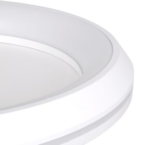 GloboStar® MELINA 61041 Πλαφονιέρα Οροφής Κύκλος LED CCT 55W 6376lm 120° AC 220-240V – Εναλλαγή Φωτισμού μέσω Τηλεχειριστηρίου All In One Ψυχρό Λευκό 6000k+Φυσικό Λευκό 4500k+Θερμό Λευκό 2700k Dimmable Φ48cm – Λευκό – 3 Years Warranty