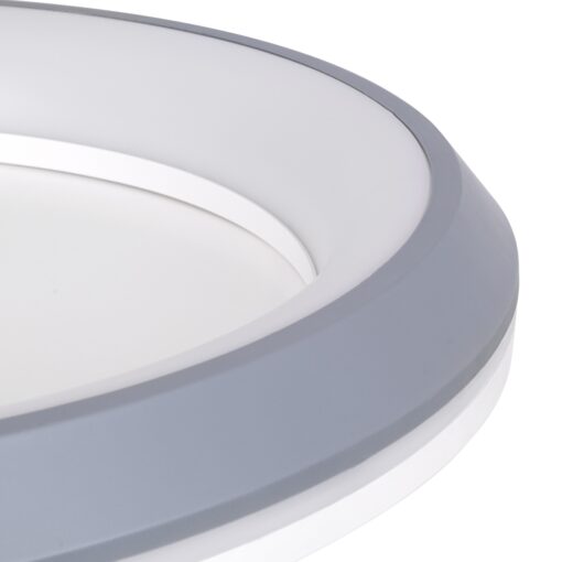 GloboStar® MELINA 61042 Πλαφονιέρα Οροφής Κύκλος LED CCT 55W 6376lm 120° AC 220-240V – Εναλλαγή Φωτισμού μέσω Τηλεχειριστηρίου All In One Ψυχρό Λευκό 6000k+Φυσικό Λευκό 4500k+Θερμό Λευκό 2700k Dimmable Φ48cm – Ανθρακί – 3 Years Warranty