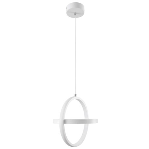 GloboStar® ALICE 61056 Κρεμαστό Φωτιστικό Οροφής Design LED CCT 20W 2400lm 300° AC 220-240V – Εναλλαγή Φωτισμού μέσω Διακόπτη On/Off All In One Ψυχρό 6000k+Φυσικό 4500k+Θερμό 2700k Μ25 x Π22 x Υ25cm – Λευκό