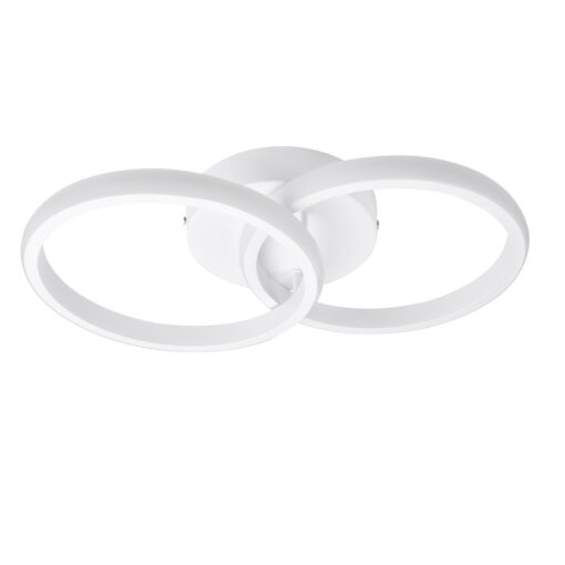 GloboStar® CORA 61059 Φωτιστικό Οροφής Design LED CCT 18W 2160lm 300° AC 220-240V – Εναλλαγή Φωτισμού μέσω Διακόπτη On/Off All In One Ψυχρό 6000k+Φυσικό 4500k+Θερμό 2700k Μ36 x Π20.5 x Υ7cm – Λευκό