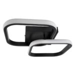 GloboStar® NORA 61061 Φωτιστικό Οροφής Design LED CCT 22W 2640lm 300° AC 220-240V – Εναλλαγή Φωτισμού μέσω Διακόπτη On/Off All In One Ψυχρό 6000k+Φυσικό 4500k+Θερμό 2700k Μ40 x Π24 x Υ7cm – Μαύρο