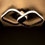 GloboStar® NORA 61061 Φωτιστικό Οροφής Design LED CCT 22W 2640lm 300° AC 220-240V – Εναλλαγή Φωτισμού μέσω Διακόπτη On/Off All In One Ψυχρό 6000k+Φυσικό 4500k+Θερμό 2700k Μ40 x Π24 x Υ7cm – Μαύρο