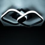 GloboStar® NORA 61061 Φωτιστικό Οροφής Design LED CCT 22W 2640lm 300° AC 220-240V – Εναλλαγή Φωτισμού μέσω Διακόπτη On/Off All In One Ψυχρό 6000k+Φυσικό 4500k+Θερμό 2700k Μ40 x Π24 x Υ7cm – Μαύρο