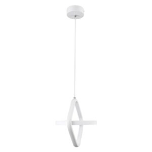 GloboStar® ROSE 61065 Κρεμαστό Φωτιστικό Οροφής Design LED CCT 22W 2640lm 300° AC 220-240V – Εναλλαγή Φωτισμού μέσω Διακόπτη On/Off All In One Ψυχρό 6000k+Φυσικό 4500k+Θερμό 2700k Μ24 x Π22 x Υ24cm – Λευκό