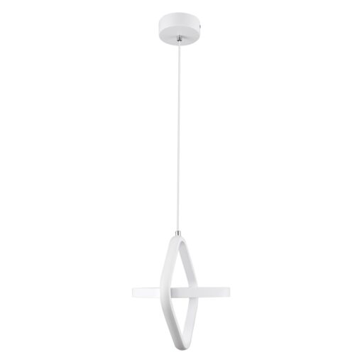 GloboStar® ROSE 61065 Κρεμαστό Φωτιστικό Οροφής Design LED CCT 22W 2640lm 300° AC 220-240V – Εναλλαγή Φωτισμού μέσω Διακόπτη On/Off All In One Ψυχρό 6000k+Φυσικό 4500k+Θερμό 2700k Μ24 x Π22 x Υ24cm – Λευκό