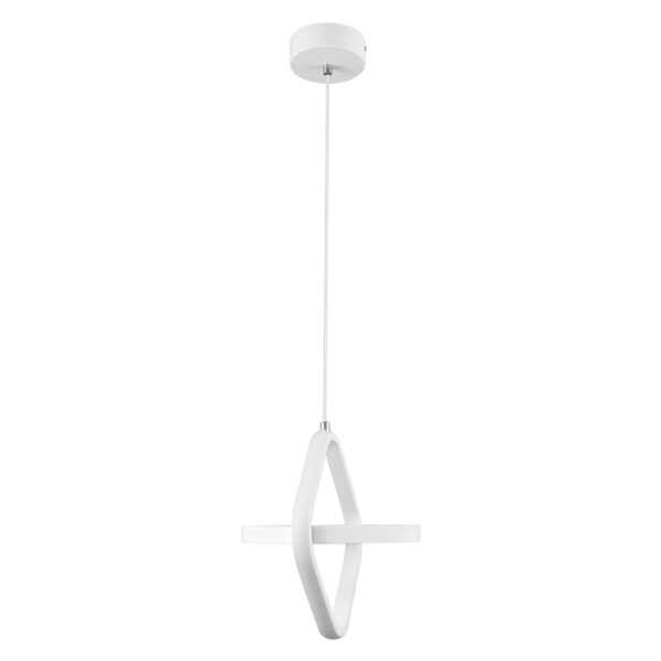 GloboStar® ROSE 61065 Κρεμαστό Φωτιστικό Οροφής Design LED CCT 22W 2640lm 300° AC 220-240V – Εναλλαγή Φωτισμού μέσω Διακόπτη On/Off All In One Ψυχρό 6000k+Φυσικό 4500k+Θερμό 2700k Μ24 x Π22 x Υ24cm – Λευκό