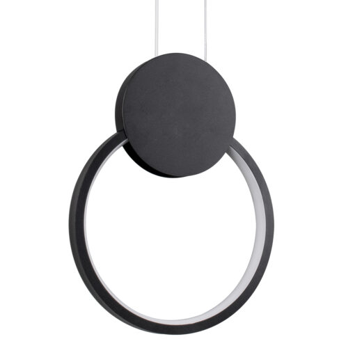 GloboStar® CYCLOS 61073 Κρεμαστό Φωτιστικό Οροφής Design LED CCT 9W 1080lm 300° AC 220-240V – Εναλλαγή Φωτισμού μέσω Διακόπτη On/Off All In One Ψυχρό 6000k+Φυσικό 4500k+Θερμό 2700k Μ21 x Π2.3 x Υ26.5cm – Μαύρο