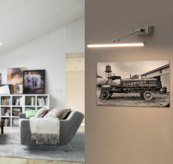 MAGRITTE-2 LED MATT NICKEL PICTURE WALL LIGHT 8W  FARO – 61081