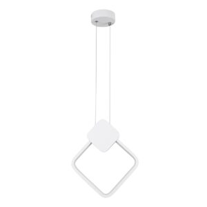 GloboStar® MARY 61083 Κρεμαστό Φωτιστικό Οροφής Design LED CCT 12W 1440lm 300° AC 220-240V – Εναλλαγή Φωτισμού μέσω Διακόπτη On/Off All In One Ψυχρό 6000k+Φυσικό 4500k+Θερμό 2700k Μ20 x Π2.3 x Υ28.5cm – Λευκό