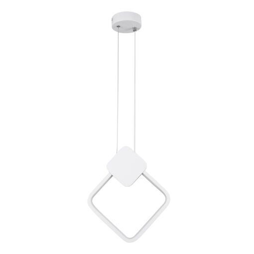 GloboStar® MARY 61083 Κρεμαστό Φωτιστικό Οροφής Design LED CCT 12W 1440lm 300° AC 220-240V – Εναλλαγή Φωτισμού μέσω Διακόπτη On/Off All In One Ψυχρό 6000k+Φυσικό 4500k+Θερμό 2700k Μ20 x Π2.3 x Υ28.5cm – Λευκό