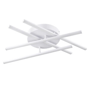 GloboStar® DRACO 61096 Φωτιστικό Οροφής Γραμμικό Linear Design LED CCT 60W 7380lm 120° AC 220-240V – Εναλλαγή Φωτισμού μέσω Τηλεχειριστηρίου All In One Ψυχρό 6000k+Φυσικό 4500k+Θερμό 2700k Dimmable Φ60 x Υ11cm – Λευκό – 3 Years Warranty