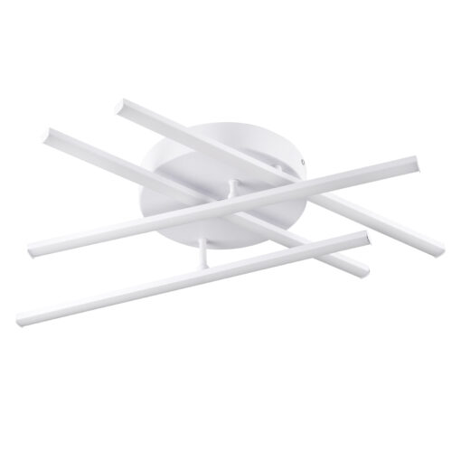 GloboStar® DRACO 61096 Φωτιστικό Οροφής Γραμμικό Linear Design LED CCT 60W 7380lm 120° AC 220-240V – Εναλλαγή Φωτισμού μέσω Τηλεχειριστηρίου All In One Ψυχρό 6000k+Φυσικό 4500k+Θερμό 2700k Dimmable Φ60 x Υ11cm – Λευκό – 3 Years Warranty