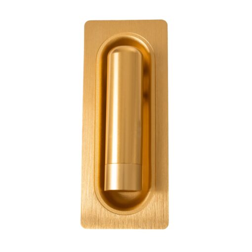 GloboStar® MANHATTAN 61100 Μοντέρνο Χωνευτό Φωτιστικό Τοίχου – Απλίκα Ξενοδοχείου Bed Side LED 3W 405lm 36° AC 220-240V – Reading Light – Μ7 x Π7 x Υ17cm – Φυσικό Λευκό 4500K – Χρυσό Βούρτσας