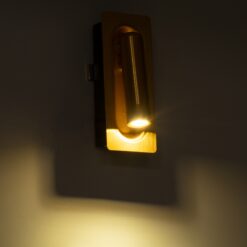 GloboStar® MANHATTAN 61100 Μοντέρνο Χωνευτό Φωτιστικό Τοίχου – Απλίκα Ξενοδοχείου Bed Side LED 3W 405lm 36° AC 220-240V – Reading Light – Μ7 x Π7 x Υ17cm – Φυσικό Λευκό 4500K – Χρυσό Βούρτσας