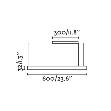 Faro Barcelona VICO 600 Kρεμαστό Φωτιστικό LED  με Επιφανειακό Κουβούκλιο σε Μαύρο Χρώμα 2700K  – 61101