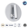 GloboStar® JERSEY 61103 Μοντέρνο Φωτιστικό Τοίχου – Απλίκα Ξενοδοχείου Bed Side LED 10W 1380lm 36° & 360° AC 220-240V – Reading Light & 360° Κρυφός Φωτισμός – Φορτιστής USB 3A – Φ14.5 x Π4cm – Φυσικό Λευκό 4500K – Νίκελ Βούρτσας
