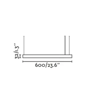 Faro Barcelona VICO 600  Κρεμαστό Φωτιστικό LED  με Χωνευτό Κουβούκλιο σε Μαύρο Χρώμα 15W 2700K  – 61105