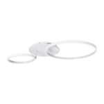 GloboStar® NEMESIS 61106 Φωτιστικό Οροφής Δαχτυλίδι-Κύκλος LED CCT 67W 7573lm 360° AC 220-240V – Εναλλαγή Φωτισμού μέσω Τηλεχειριστηρίου All In One Ψυχρό 6000k+Φυσικό 4500k+Θερμό 2700k Dimmable Φ25+45cm+BackLight – Λευκό – 3 Years Warranty
