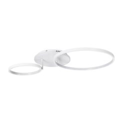 GloboStar® NEMESIS 61106 Φωτιστικό Οροφής Δαχτυλίδι-Κύκλος LED CCT 67W 7573lm 360° AC 220-240V – Εναλλαγή Φωτισμού μέσω Τηλεχειριστηρίου All In One Ψυχρό 6000k+Φυσικό 4500k+Θερμό 2700k Dimmable Φ25+45cm+BackLight – Λευκό – 3 Years Warranty