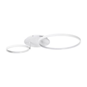 GloboStar® NEMESIS 61106 Φωτιστικό Οροφής Δαχτυλίδι-Κύκλος LED CCT 67W 7573lm 360° AC 220-240V – Εναλλαγή Φωτισμού μέσω Τηλεχειριστηρίου All In One Ψυχρό 6000k+Φυσικό 4500k+Θερμό 2700k Dimmable Φ25+45cm+BackLight – Λευκό – 3 Years Warranty