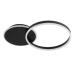 GloboStar® VENOM 61117 Φωτιστικό Οροφής Δαχτυλίδι-Κύκλος LED CCT 45W 5445lm 360° AC 220-240V – Εναλλαγή Φωτισμού μέσω Τηλεχειριστηρίου All In One Ψυχρό 6000k+Φυσικό 4500k+Θερμό 2700k Dimmable Φ40cm+BackLight – Μαύρο – 3 Years Warranty