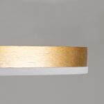 GloboStar® VENOM 61119 Φωτιστικό Οροφής Δαχτυλίδι-Κύκλος LED CCT 45W 5445lm 360° AC 220-240V – Εναλλαγή Φωτισμού μέσω Τηλεχειριστηρίου All In One Ψυχρό 6000k+Φυσικό 4500k+Θερμό 2700k Dimmable Φ40cm+BackLight – Χρυσό Βούρτσας – 3 Years Warranty