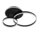 GloboStar® VENOM 61120 Φωτιστικό Οροφής Δαχτυλίδι-Κύκλος LED CCT 67W 8107lm 360° AC 220-240V – Εναλλαγή Φωτισμού μέσω Τηλεχειριστηρίου All In One Ψυχρό 6000k+Φυσικό 4500k+Θερμό 2700k Dimmable Φ25+40cm+BackLight – Μαύρο – 3 Years Warranty