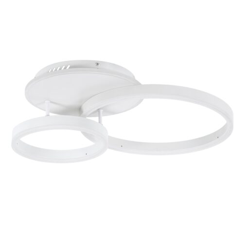 GloboStar® VENOM 61121 Φωτιστικό Οροφής Δαχτυλίδι-Κύκλος LED CCT 67W 8107lm 360° AC 220-240V – Εναλλαγή Φωτισμού μέσω Τηλεχειριστηρίου All In One Ψυχρό 6000k+Φυσικό 4500k+Θερμό 2700k Dimmable Φ25+40cm+BackLight – Λευκό – 3 Years Warranty