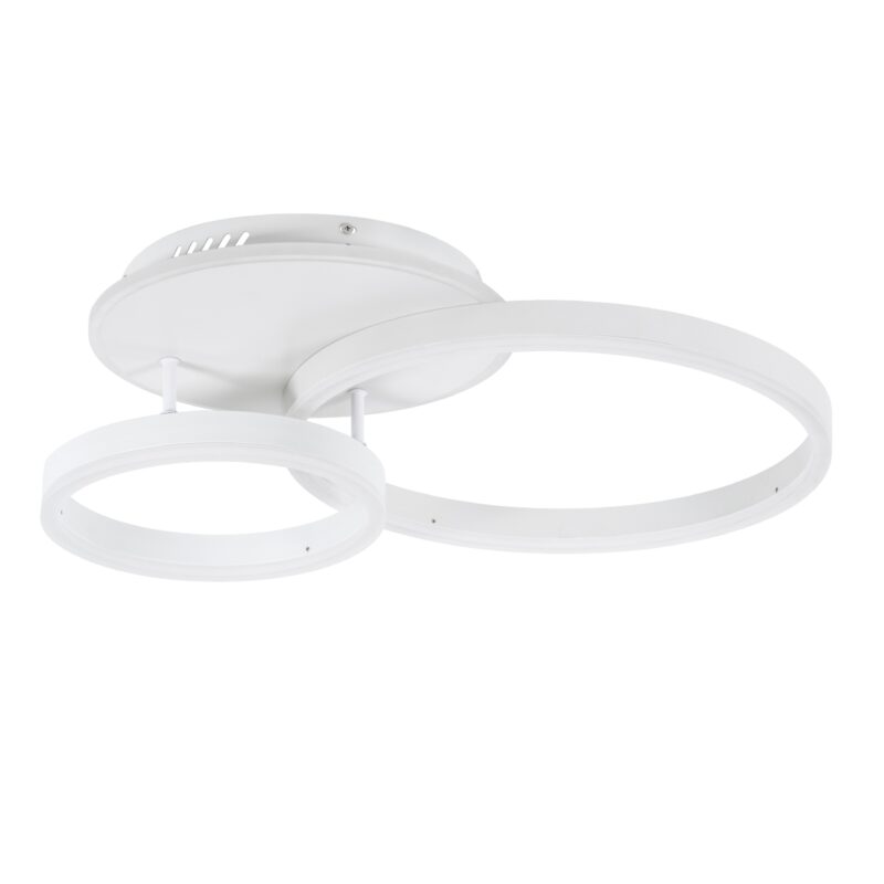 GloboStar® VENOM 61121 Φωτιστικό Οροφής Δαχτυλίδι-Κύκλος LED CCT 67W 8107lm 360° AC 220-240V – Εναλλαγή Φωτισμού μέσω Τηλεχειριστηρίου All In One Ψυχρό 6000k+Φυσικό 4500k+Θερμό 2700k Dimmable Φ25+40cm+BackLight – Λευκό – 3 Years Warranty