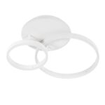 GloboStar® VENOM 61121 Φωτιστικό Οροφής Δαχτυλίδι-Κύκλος LED CCT 67W 8107lm 360° AC 220-240V – Εναλλαγή Φωτισμού μέσω Τηλεχειριστηρίου All In One Ψυχρό 6000k+Φυσικό 4500k+Θερμό 2700k Dimmable Φ25+40cm+BackLight – Λευκό – 3 Years Warranty