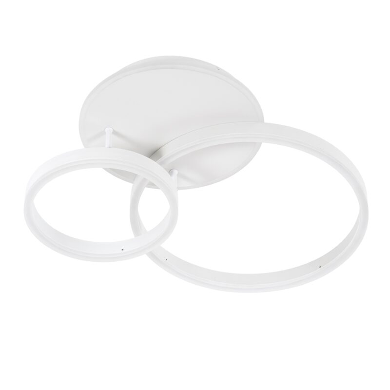 GloboStar® VENOM 61121 Φωτιστικό Οροφής Δαχτυλίδι-Κύκλος LED CCT 67W 8107lm 360° AC 220-240V – Εναλλαγή Φωτισμού μέσω Τηλεχειριστηρίου All In One Ψυχρό 6000k+Φυσικό 4500k+Θερμό 2700k Dimmable Φ25+40cm+BackLight – Λευκό – 3 Years Warranty