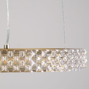 GloboStar® DIAMOND 61127 Κρεμαστό Φωτιστικό Δαχτυλίδι-Κύκλος LED CCT 20W 2356lm 360° AC 220-240V – Εναλλαγή Φωτισμού μέσω Τηλεχειριστηρίου All In One Ψυχρό 6000k+Φυσικό 4500k+Θερμό 2700k Dimmable Φ25cm – Χρυσό Βούρτσας – 3 Years Warranty