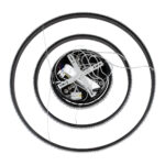GloboStar® DIAMOND TRIO 61136 Κρεμαστό Φωτιστικό Δαχτυλίδι-Κύκλος LED CCT 100W 12123lm 360° AC 220-240V – Εναλλαγή Φωτισμού μέσω Τηλεχειριστηρίου All In One Ψυχρό 6000k+Φυσικό 4500k+Θερμό 2700k Dimmable Φ25+40+60cm – Μαύρο – 3 Years Warranty