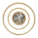 GloboStar® DIAMOND TRIO 61137 Κρεμαστό Φωτιστικό Δαχτυλίδι-Κύκλος LED CCT 100W 12123lm 360° AC 220-240V – Εναλλαγή Φωτισμού μέσω Τηλεχειριστηρίου All In One Ψυχρό 6000k+Φυσικό 4500k+Θερμό 2700k Dimmable Φ25+40+60cm – Χρυσό Βούρτσας – 3 Years Warranty