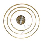 GloboStar® DIAMOND TRIO 61141-DECO Κρεμαστό Φωτιστικό Δαχτυλίδι-Κύκλος LED CCT 150W 18379lm 360° AC 220-240V – Εναλλαγή Φωτισμού μέσω Τηλεχειριστηρίου All In One Ψυχρό 6000k+Φυσικό 4500k+Θερμό 2700k Dimmable Φ60+80+100cm – Χρυσό Βούρτσας – 3 Years Warrant