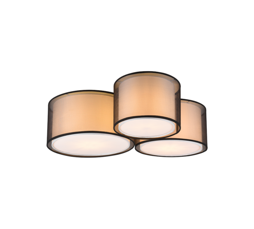 Φωτιστικό Οροφής Trio Lighting BURTON  3x E27 Μαύρο Ματ Μεταλλικό   – 611490332