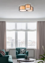 Φωτιστικό Οροφής Trio Lighting BURTON  3x E27 Μαύρο Ματ Μεταλλικό   – 611490332