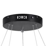 GloboStar® DIAMOND DUO 61150-DECO Κρεμαστό Φωτιστικό Δαχτυλίδι-Κύκλος LED CCT 75W 8743lm 360° AC 220-240V – Εναλλαγή Φωτισμού μέσω Τηλεχειριστηρίου All In One Ψυχρό 6000k+Φυσικό 4500k+Θερμό 2700k Dimmable Φ40+60cm – Μαύρο – 3 Years Warranty