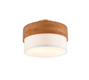 Φωτιστικό Οροφής Trio Lighting SEASONS  2x E14 Kαφέ Ξύλο Και Ύφασμα – 611500201