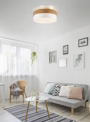 Φωτιστικό Οροφής Trio Lighting SEASONS  3x E27 Φυσικό Ξύλο   – 611500301