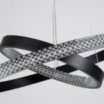 GloboStar® DIAMOND DUO 61150 Κρεμαστό Φωτιστικό Δαχτυλίδι-Κύκλος LED CCT 75W 8743lm 360° AC 220-240V – Εναλλαγή Φωτισμού μέσω Τηλεχειριστηρίου All In One Ψυχρό 6000k+Φυσικό 4500k+Θερμό 2700k Dimmable Φ40+60cm – Μαύρο – 3 Years Warranty