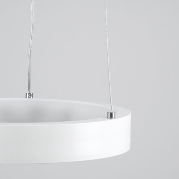 GloboStar® NEMESIS 61153 Κρεμαστό Φωτιστικό Δαχτυλίδι-Κύκλος LED CCT 20W 2356lm 360° AC 220-240V – Εναλλαγή Φωτισμού μέσω Τηλεχειριστηρίου All In One Ψυχρό 6000k+Φυσικό 4500k+Θερμό 2700k Dimmable Φ25cm – Λευκό – 3 Years Warranty