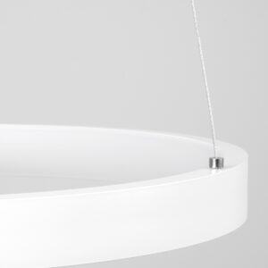 GloboStar® NEMESIS 61156 Κρεμαστό Φωτιστικό Δαχτυλίδι-Κύκλος LED CCT 30W 3513lm 360° AC 220-240V – Εναλλαγή Φωτισμού μέσω Τηλεχειριστηρίου All In One Ψυχρό 6000k+Φυσικό 4500k+Θερμό 2700k Dimmable Φ40cm – Λευκό – 3 Years Warranty
