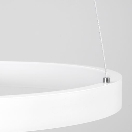 GloboStar® NEMESIS 61156 Κρεμαστό Φωτιστικό Δαχτυλίδι-Κύκλος LED CCT 30W 3513lm 360° AC 220-240V – Εναλλαγή Φωτισμού μέσω Τηλεχειριστηρίου All In One Ψυχρό 6000k+Φυσικό 4500k+Θερμό 2700k Dimmable Φ40cm – Λευκό – 3 Years Warranty
