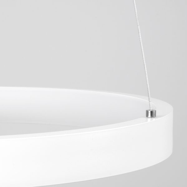 GloboStar® NEMESIS 61156 Κρεμαστό Φωτιστικό Δαχτυλίδι-Κύκλος LED CCT 30W 3513lm 360° AC 220-240V – Εναλλαγή Φωτισμού μέσω Τηλεχειριστηρίου All In One Ψυχρό 6000k+Φυσικό 4500k+Θερμό 2700k Dimmable Φ40cm – Λευκό – 3 Years Warranty