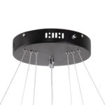 GloboStar® NEMESIS TRIO 61167 Κρεμαστό Φωτιστικό Δαχτυλίδι-Κύκλος LED CCT 100W 12123lm 360° AC 220-240V – Εναλλαγή Φωτισμού μέσω Τηλεχειριστηρίου All In One Ψυχρό 6000k+Φυσικό 4500k+Θερμό 2700k Dimmable Φ25+40+60cm – Μαύρο – 3 Years Warranty